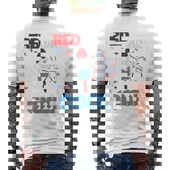 レッド ホワイト クールなアメリカ国旗 アイスキャンディー 面白い 7月4日 長袖tシャツ メンズTシャツ バックプリント - Kawaiitshirt