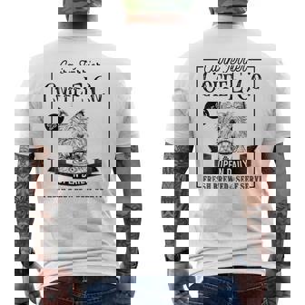 レトロ ケアンテリア コーヒー 面白い 犬 ママ コーヒー愛好家 メンズTシャツ バックプリント - Kawaiitshirt