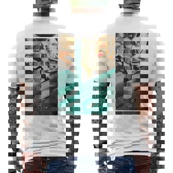 レンピカセルフポートレートの絵画autoportrait タマラ・ド・レンピッカ 長袖tシャツ メンズTシャツ バックプリント - Kawaiitshirt