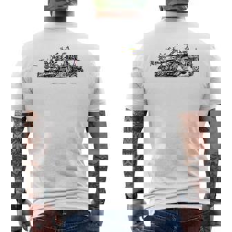 ロシアのbmpを盗むウクライナの農家 ウクライナを支援 メンズTシャツ バックプリント - Kawaiitshirt