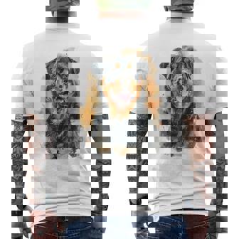 ロットワイラー 犬 モチーフ ペット アートワーク カラフル ロットワイラー メンズTシャツ バックプリント - Kawaiitshirt