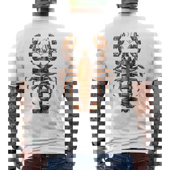 ロブスター ヒョウ ザリガニ ケイジャンフェスティバル 美学 長袖tシャツ メンズTシャツ バックプリント - Kawaiitshirt
