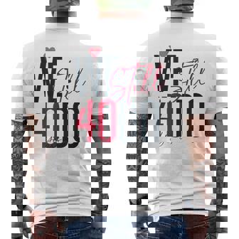 ロマンティックな結婚40周年 Wetill Do 40年 メンズTシャツ バックプリント - Kawaiitshirt