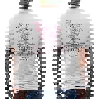 ワシントンdcキャピトルビル桜 メンズTシャツ バックプリント - Kawaiitshirt