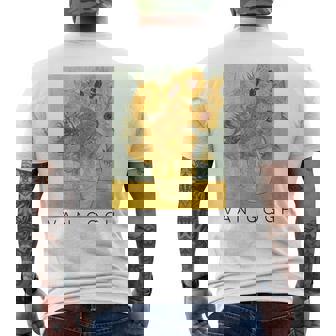 ヴァン・ゴッホ ひまわり アートギフト ヴィンセント・ヴァン・ゴッホ メンズTシャツ バックプリント - Kawaiitshirt