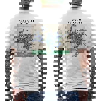 ヴァン・ゴッホ アイリス 印象派 アート絵画 ヴィンセント・ヴァン・ゴッホ メンズTシャツ バックプリント - Kawaiitshirt