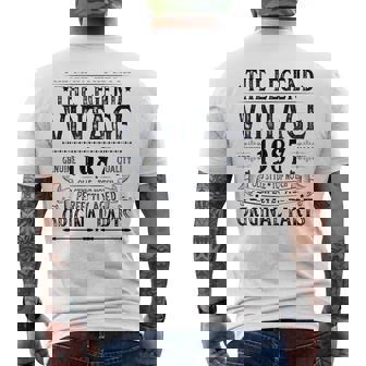ヴィンテージ 1987 メンズ 限定版 Bday 1987 誕生日 メンズTシャツ バックプリント - Kawaiitshirt