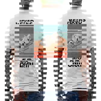 ヴィンテージおにぎりフードラバーウィークエンドはおにぎり好きの為 メンズTシャツ バックプリント - Kawaiitshirt