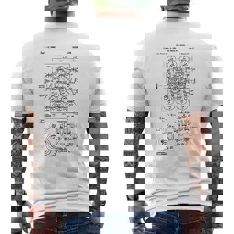 ヴィンテージエンジンブロックの青写真図–メンズカーグラフィック メンズTシャツ バックプリント - Kawaiitshirt