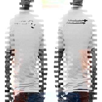 ヴィンテージフェンシング図面、フェンシング剣、レトロフェンサーデザイン。 メンズTシャツ バックプリント - Kawaiitshirt