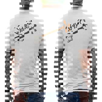 三味線奏者 音楽教師 ミュージシャン メンズTシャツ バックプリント - Kawaiitshirt