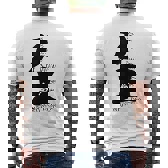 不思議の国のアリス マッドハッター レイブンリドル メンズTシャツ バックプリント - Kawaiitshirt