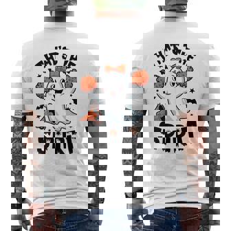 不気味なチアリーダー ゴースト ハロウィンコスチューム チアママスピリット。 メンズTシャツ バックプリント - Kawaiitshirt