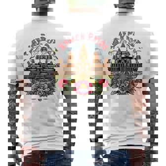 伝統的なカンボジアのクメールタトゥーデザインアンコールワット メンズTシャツ バックプリント - Kawaiitshirt