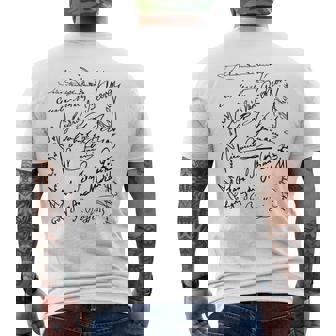 作曲家シグネチャー バッハベートーヴェン・マーラー モーツァルト・ロッシーニ メンズTシャツ バックプリント - Kawaiitshirt