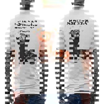 出る杭はぶーたれる レッサーパンダ ネタ ことわざ ことわざのもじり ジョーク ギャグ ダジャレ ツッコミ おもしろ メンズTシャツ バックプリント - Kawaiitshirt