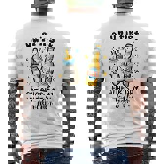 初めての父の日一緒に面白いお父さんと赤ちゃん メンズTシャツ バックプリント - Kawaiitshirt