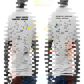 化学は素晴らしいです。面白いカワイイ化学分子 メンズTシャツ バックプリント - Kawaiitshirt