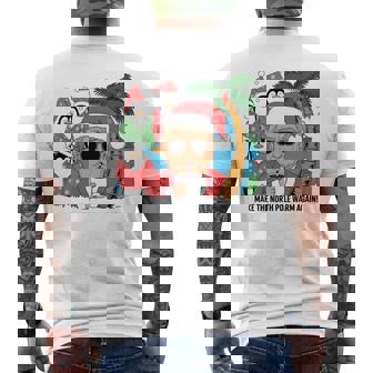 北極を再び暖かく 面白い トランプ ホットココアトロピック 長袖tシャツ メンズTシャツ バックプリント - Kawaiitshirt