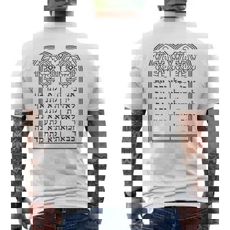 十戒 メンズTシャツ バックプリント - Kawaiitshirt