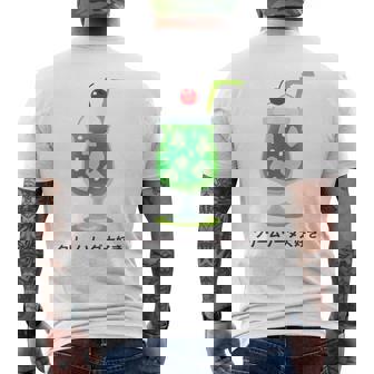 和風クリームソーダ レトロ メロンフロート カワイイ 美学 メンズTシャツ バックプリント - Kawaiitshirt