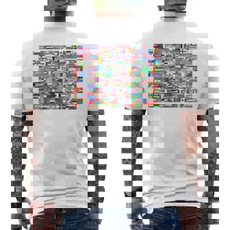 国際世界旗 国旗 世界地図 地球儀 メンズTシャツ バックプリント - Kawaiitshirt