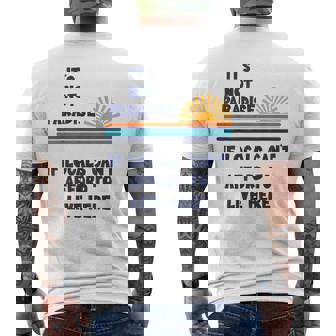 地元の人々がここに住む余裕がないなら、それは楽園ではない メンズTシャツ バックプリント - Kawaiitshirt