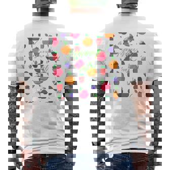 夏の雰囲気、フルーツ好き、夏のフルーツ、シトラスディライト 長袖tシャツ メンズTシャツ バックプリント - Kawaiitshirt