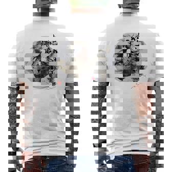 大蛇 美女 巳年 蛇神 イラスト バックプリント メンズTシャツ バックプリント - Kawaiitshirt