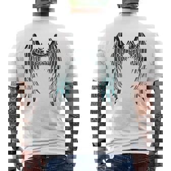 天使の羽 バックプリント メンズTシャツ バックプリント - Kawaiitshirt