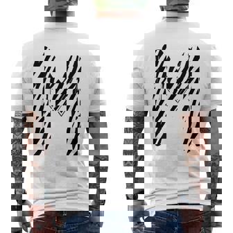 太字 クリエイティブ ゼブラマーカー 文字 M デザイン アニマルシリーズ メンズTシャツ バックプリント - Kawaiitshirt