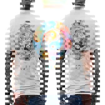 太極拳パステル メンズTシャツ バックプリント - Kawaiitshirt