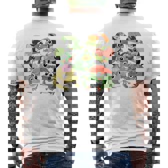 寿司 アニメ カエル 寿司好き 長袖tシャツ メンズTシャツ バックプリント - Kawaiitshirt