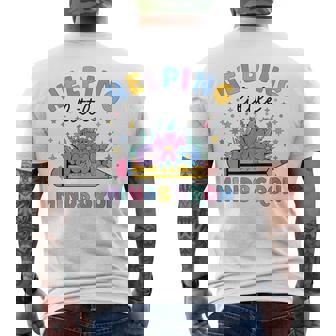 小さな心の成長を助ける ワイルドフラワー 幼稚園 先生 メンズTシャツ バックプリント - Kawaiitshirt