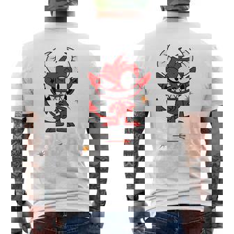 小さな悪魔 いたずらな小悪魔 長袖tシャツ メンズTシャツ バックプリント - Kawaiitshirt