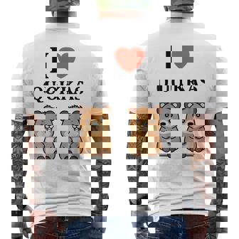 小さな赤ちゃんクオッカのユーモア動物は大好きです私はクオッカが大好きです メンズTシャツ バックプリント - Kawaiitshirt