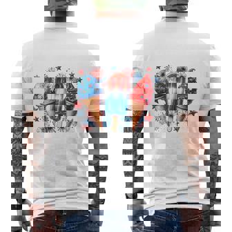 少年 赤 白 青 アメリカ国旗 7月4日 アイスキャンディー 愛国的 長袖tシャツ メンズTシャツ バックプリント - Kawaiitshirt
