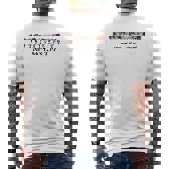 川越ボーイズ・シング ＜Kawagoe Boysing＞ ミニキャラ大集合 メンズTシャツ バックプリント - Kawaiitshirt