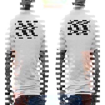 市松模様 チェッカーボード チェック カーレース フラッグパターン メンズTシャツ バックプリント - Kawaiitshirt