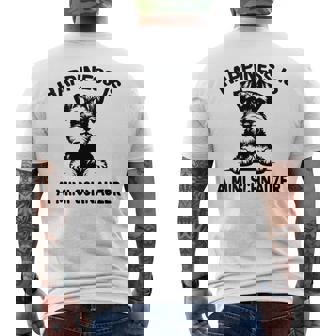 幸せはミニシュナウザー 長袖tシャツ メンズTシャツ バックプリント - Kawaiitshirt