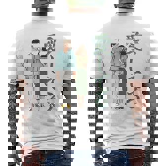 愛してるという意味のかわいい日本のカップルのデザイン 長袖tシャツ メンズTシャツ バックプリント - Kawaiitshirt
