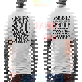 愛にあふれた信仰に定着するキリスト教バレンタイン。 メンズTシャツ バックプリント - Kawaiitshirt