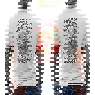 愛らしいレッサーパンダが世界を「Aww」にします。 メンズTシャツ バックプリント - Kawaiitshirt