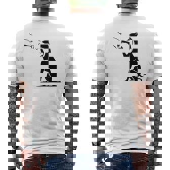 手を持つかわいいウィペット、ウィペットのママ メンズTシャツ バックプリント - Kawaiitshirt