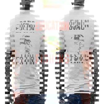 教育は重要ですが、釣りは重要です 面白い 長袖tシャツ メンズTシャツ バックプリント - Kawaiitshirt
