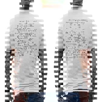 数学方程式と計算、微積分と代数、科学。 メンズTシャツ バックプリント - Kawaiitshirt