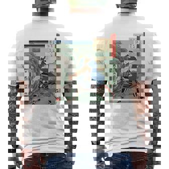 日本 浮世絵 出羽国 山形 山形城 ５７万石 最上義光 源氏 蔵王 力石 バックプリント メンズTシャツ バックプリント - Kawaiitshirt