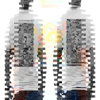 日本 浮世絵 滋賀 琵琶湖 竹生島 弁財天 竜 龍神 バックプリント メンズTシャツ バックプリント - Kawaiitshirt