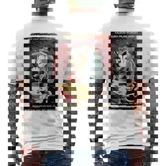 日本ホラーオポッサムアニメ レトロ 数え切れないほどの恐怖が待ち受けている 長袖tシャツ メンズTシャツ バックプリント - Kawaiitshirt