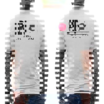 日本国旗 日本の国コード Jpnports Games アスリート メンズTシャツ バックプリント - Kawaiitshirt